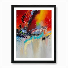 Spirit Of Freedom Part I Abstract Red Art Painting Art Print