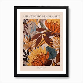 Fall Botanicals Marigold 2 Poster Art Print