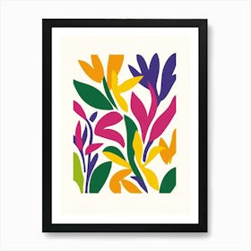 Flowers And Leaves Art Print