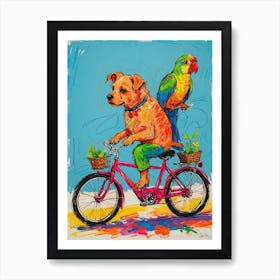 Dog On A Bike Art Print