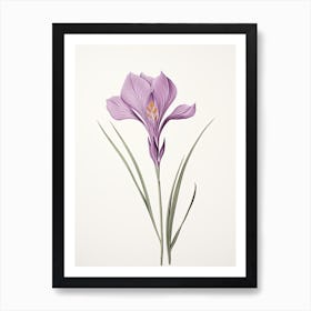 Saffron Vintage Botanical Herbs 3 Art Print