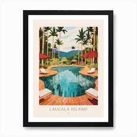 Laucala Island, Fiji 3 Midcentury Modern Pool Poster Art Print