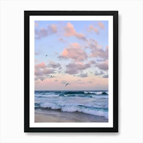 Seagulls On The Beach 3 Art Print