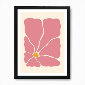 Abstract Flower 03 - Pink Art Print