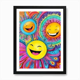 Smiley Faces ~ Reimagined 1 Art Print