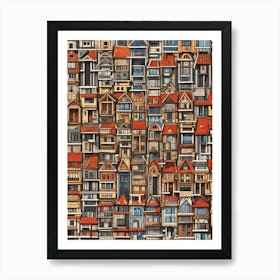 Houses In A Row Art Print