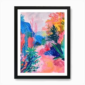 Colorful Abstract Nature Pink Landscape Art Print