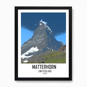 Matterhorn, Mountain, Alps, Art, Nature, Wall Print Art Print