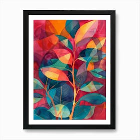 Abstract Leaf Painting 4 Art Print