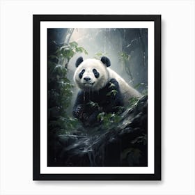 Panda Art In Tonalism Style 4 Art Print