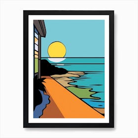 Minimal Design Style Of Phuket, Thailand 1 Art Print