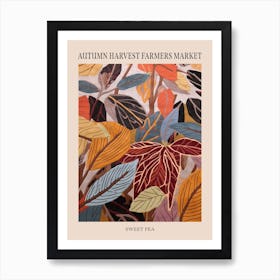 Fall Botanicals Sweet Pea 2 Poster Art Print