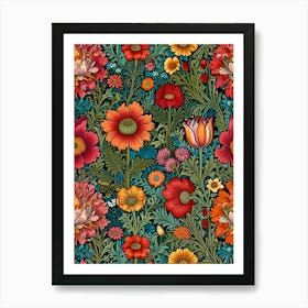 William Morris Floral Pattern 3 Art Print