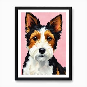 Wire Fox Terrier 2 Watercolour Dog Art Print