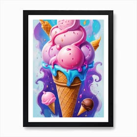 Ice Cream Cone Art Print
