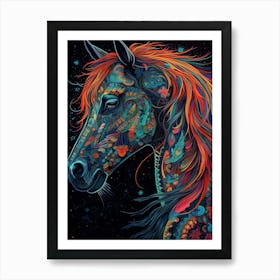 Colorful Horse 7 Art Print