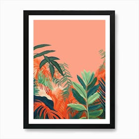 Boho Plant Painting Areca Palm 1 Art Print