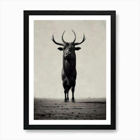 Bull With Horns Art Print