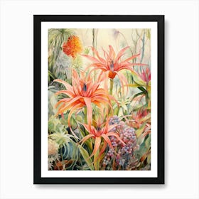 Tropical Plant Painting Air Plant 1 Art Print