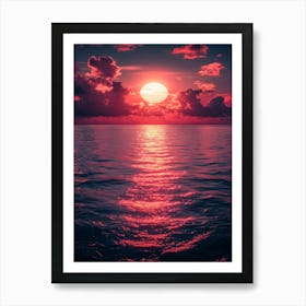 Sunset Over The Ocean 5 Art Print