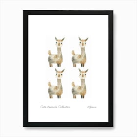 Cute Animals Collection Alpaca 3 Art Print