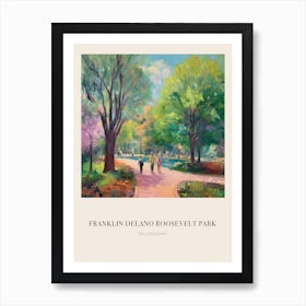 Franklin Delano Roosevelt Park Philadelphia United States Vintage Cezanne Inspired Poster Art Print