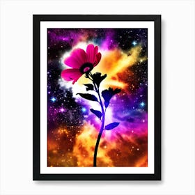 Flower In Space 9 Art Print