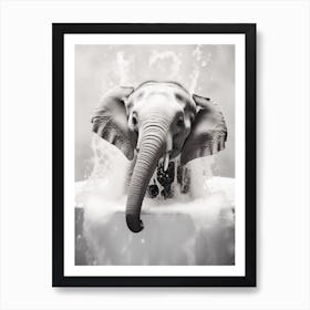 Elephant In The Bath 2 Art Print