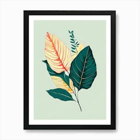 Tropical Leaves Canvas Print Art Print