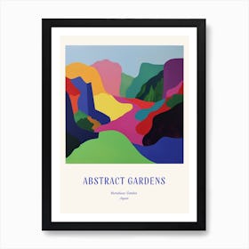 Colourful Gardens Kairakuen Japan 1 Blue Poster Art Print