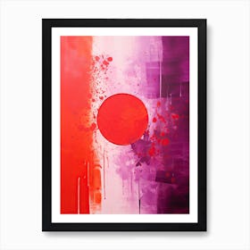 Red Soul in Bauhaus style Art Print