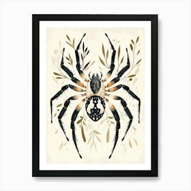 Colourful Insect Illustration Spider 12 Art Print