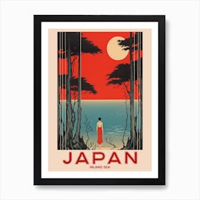 Inland Sea, Visit Japan Vintage Travel Art 3 Art Print