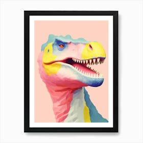 Colourful Dinosaur Kritosaurus 1 Art Print