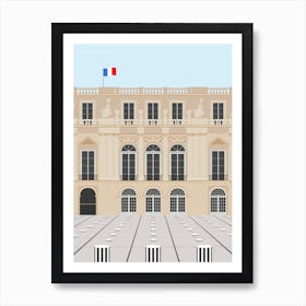 Buren's Columns, Palais Royal, Paris, France Art Print