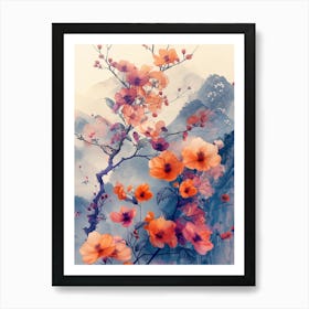 Chinese Flowers Art Print