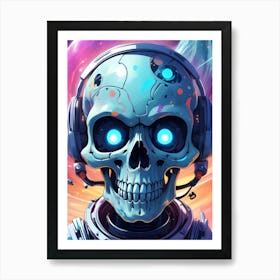 Space Skull Art Print