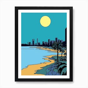 Minimal Design Style Of Dubai, United Arab Emirates 1 Art Print