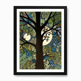 William Morris Moonlight Tree Art Print