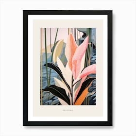 Flower Illustration Heliconia 2 Poster Art Print