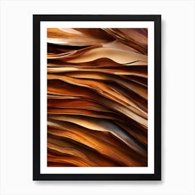 Abstract layered natural tones Art Print