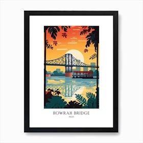 Howrah Bridge India Colourful 2 Travel Poster Art Print