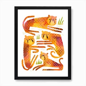 Lazy Cheetahs Art Print