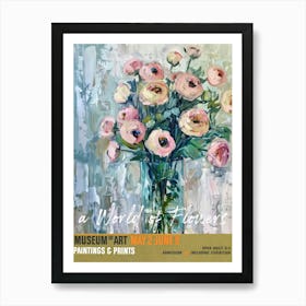 A World Of Flowers, Van Gogh Exhibition Ranunculus 2 Art Print