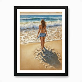 Beach Walk 1 Art Print