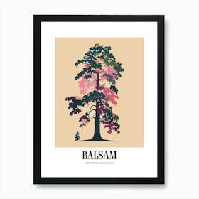 Balsam Tree Colourful Illustration 2 Poster Affiche