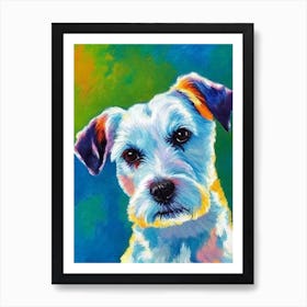 Biewer Terrier 3 Fauvist Style Dog Art Print