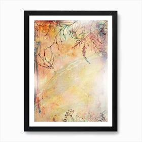 Boho Abstract Art Illustration In A Photomontage Style 88 Art Print