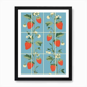 Strawberries Illustration 5 Art Print