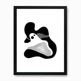 Abstract Painting Minimalist Line Art Monoline Illustration Art Print